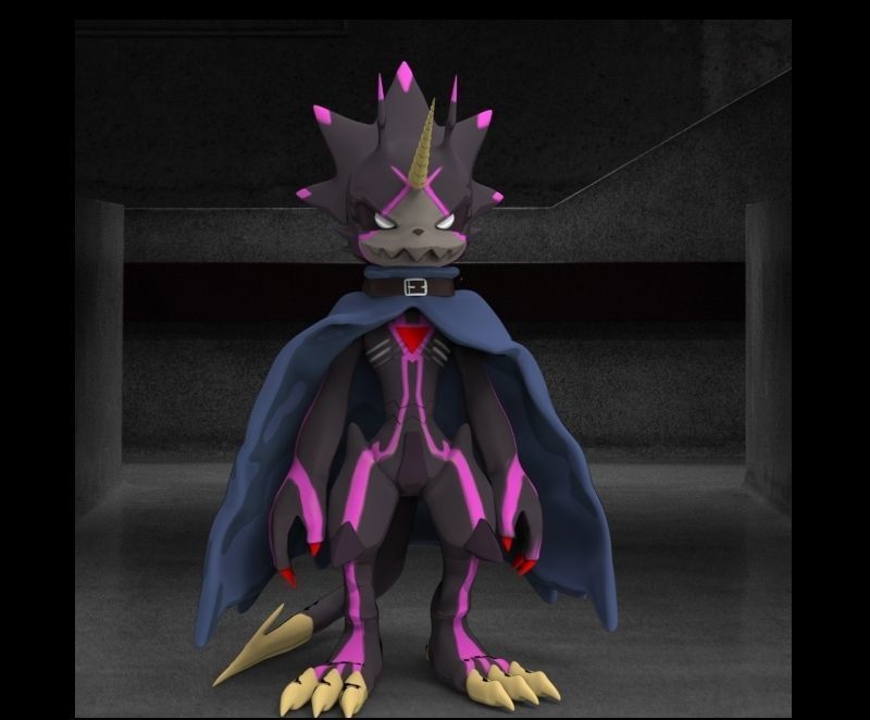 Digimon Ghost Game GulusGammamon 3D print model_9