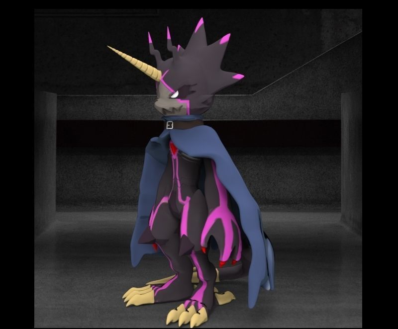 Digimon Ghost Game GulusGammamon 3D print model_11