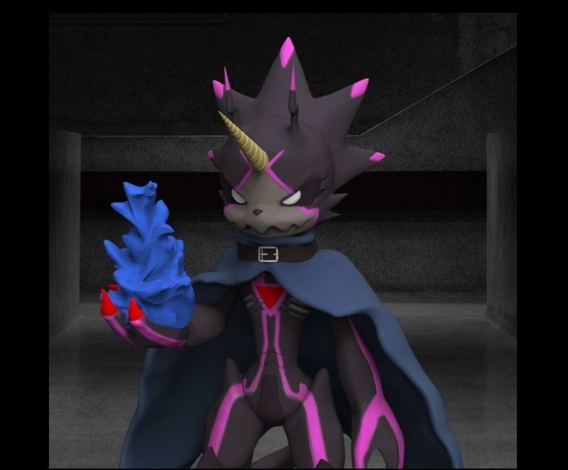 Digimon Ghost Game GulusGammamon 3D print model_16