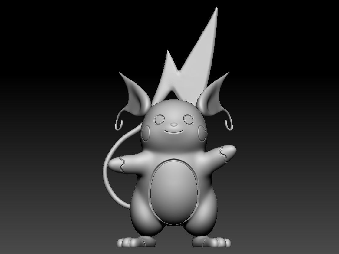 Raichu 3D print model_2