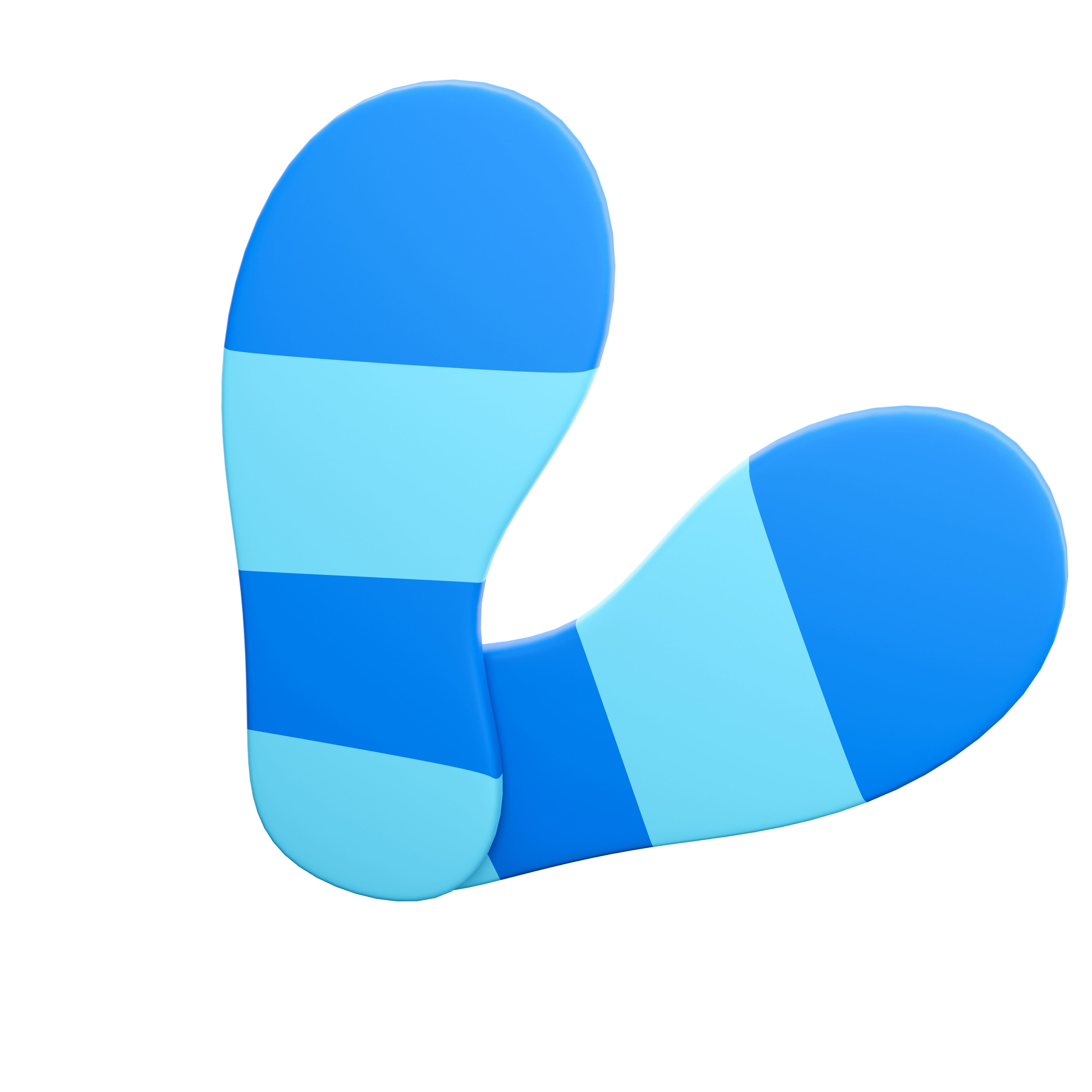 3d beach slippers icon 3D model_1