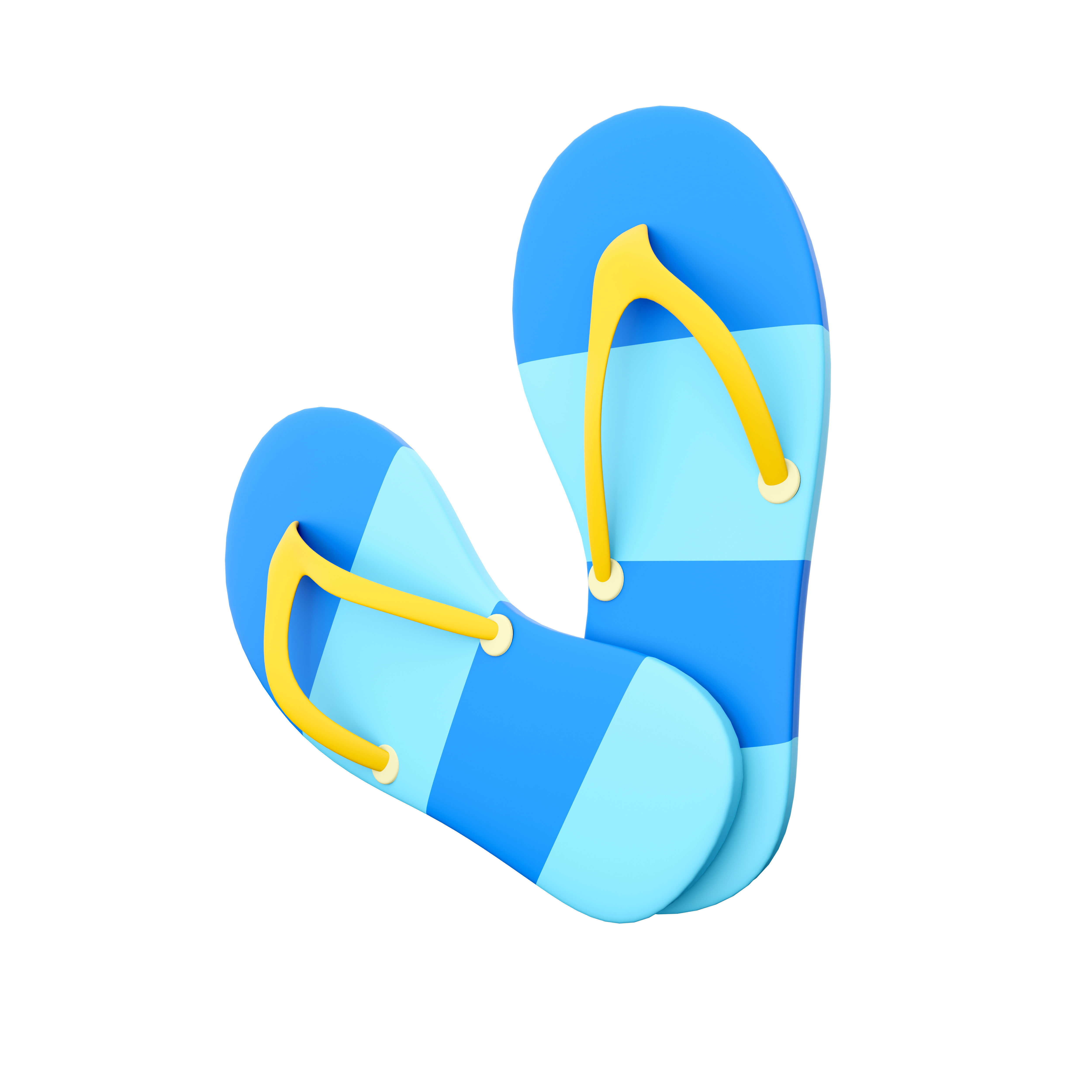 3d beach slippers icon 3D model_5