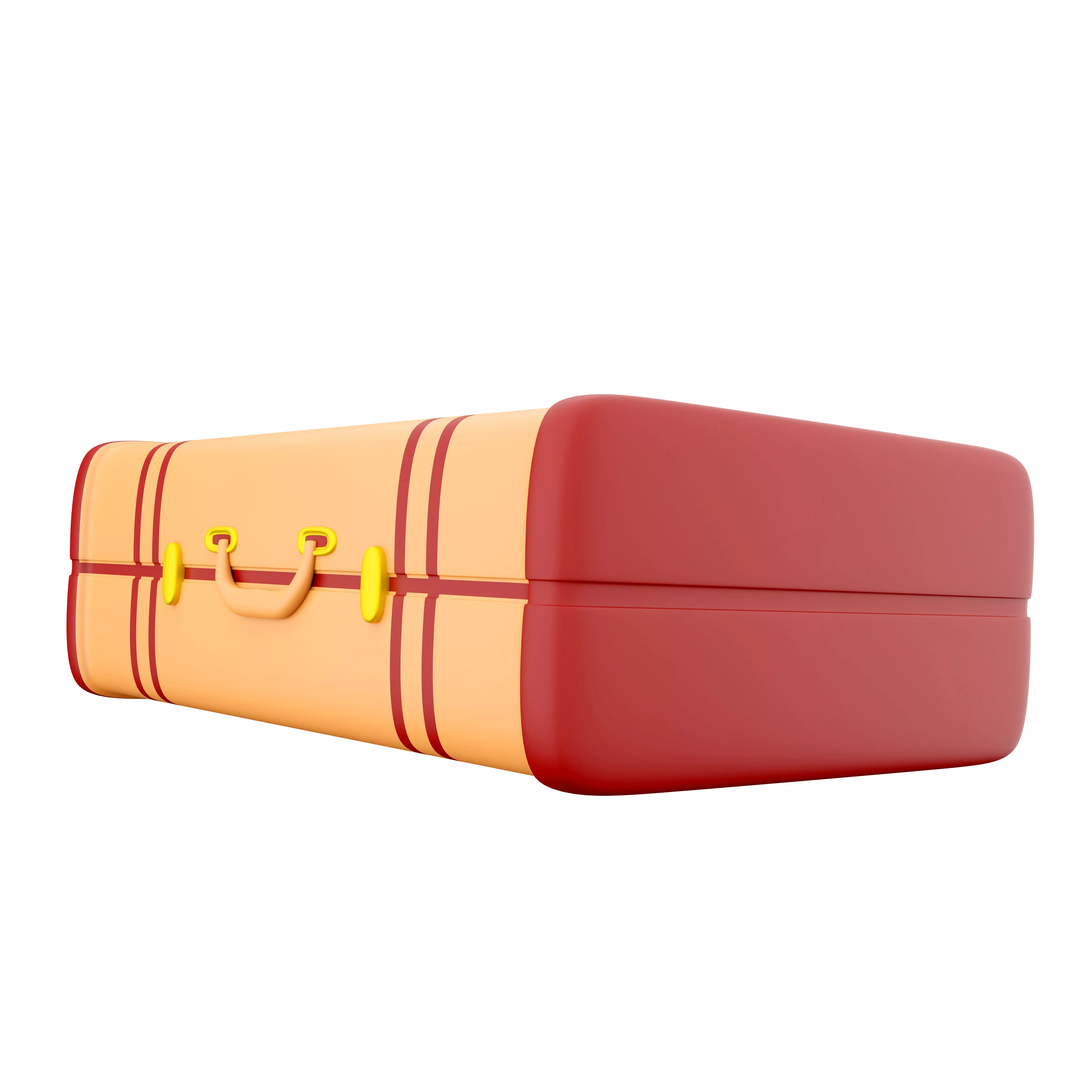 3d old travel bag icon 3D model_0