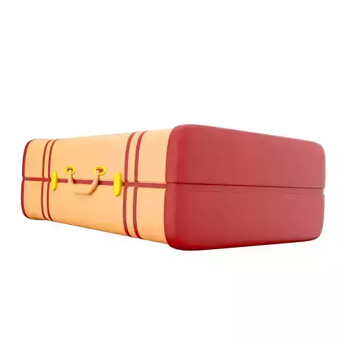 3d old travel bag icon