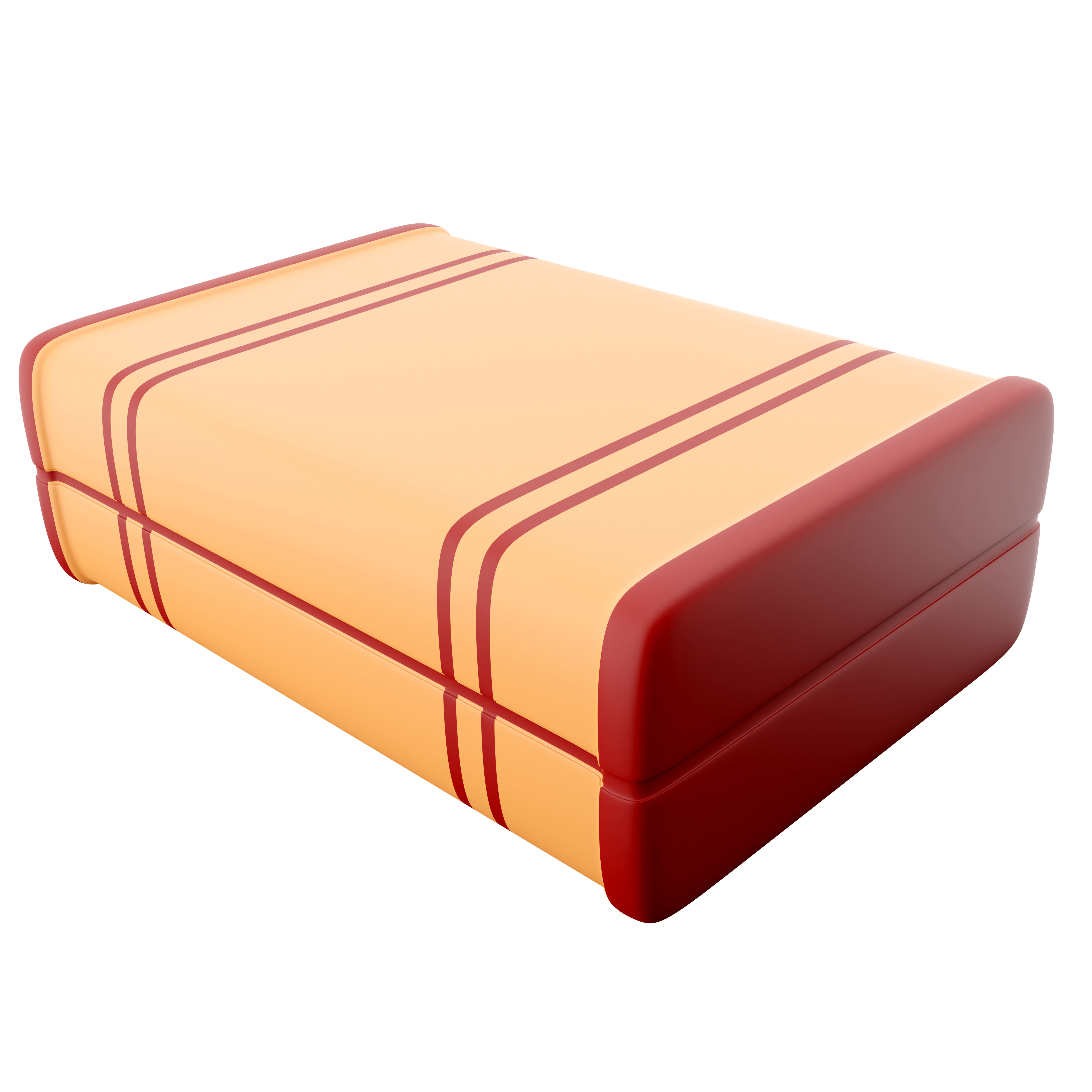 3d old travel bag icon 3D model_1