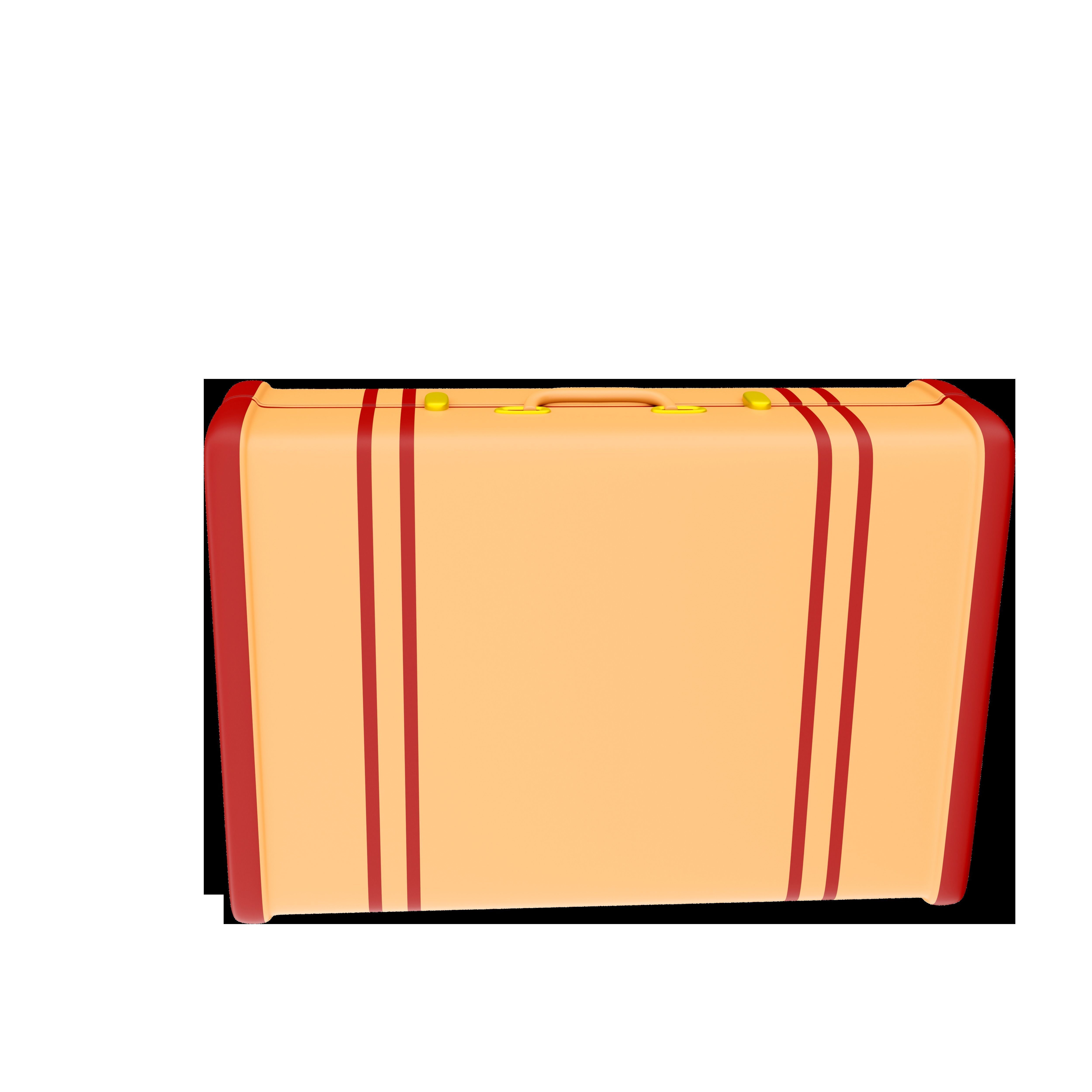 3d old travel bag icon 3D model_5