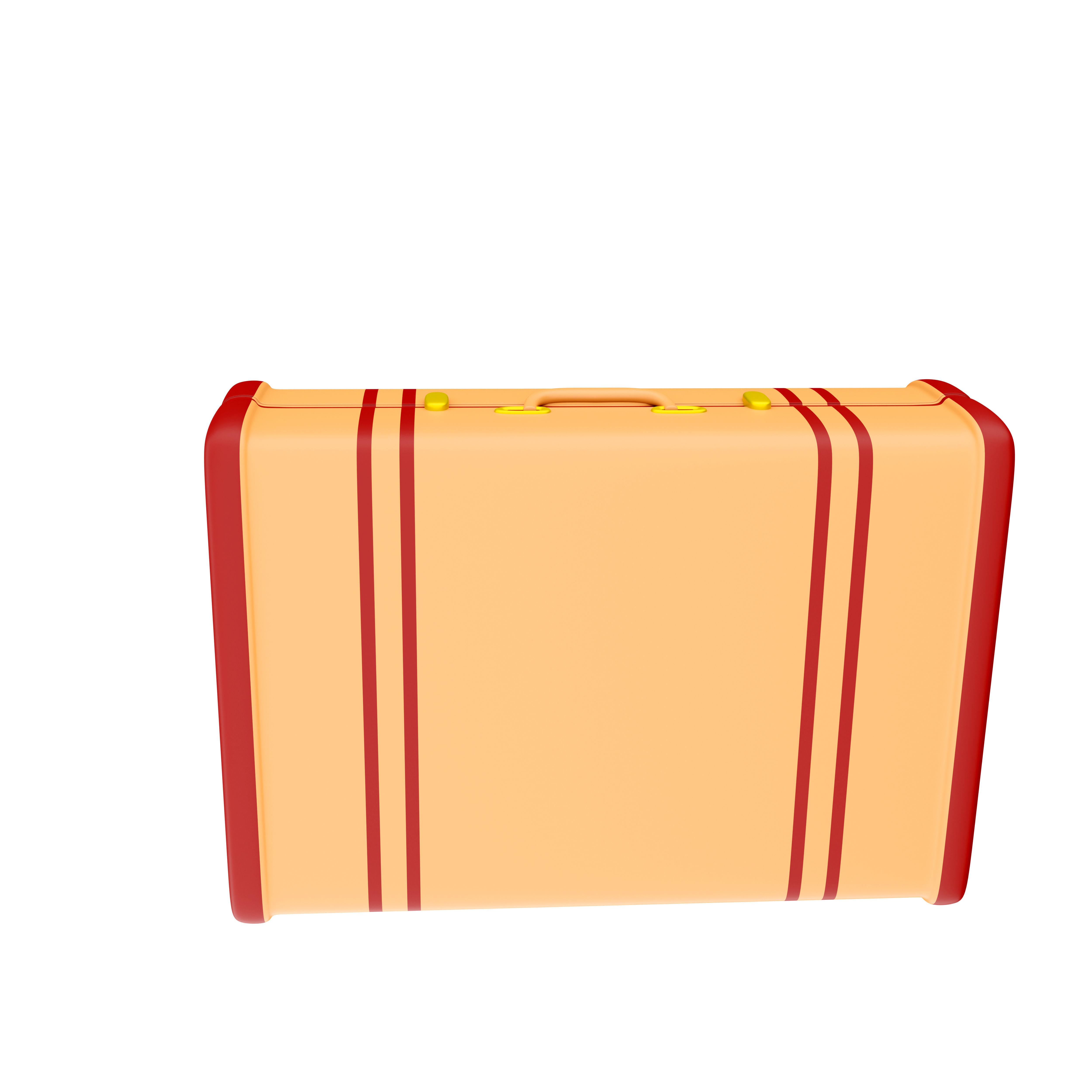 3d old travel bag icon 3D model_4