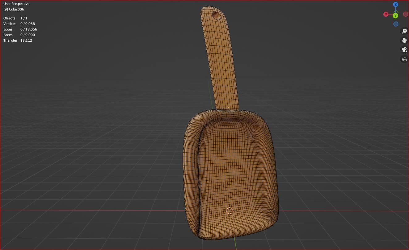 3d  toy beach shovel icon 3D model_6