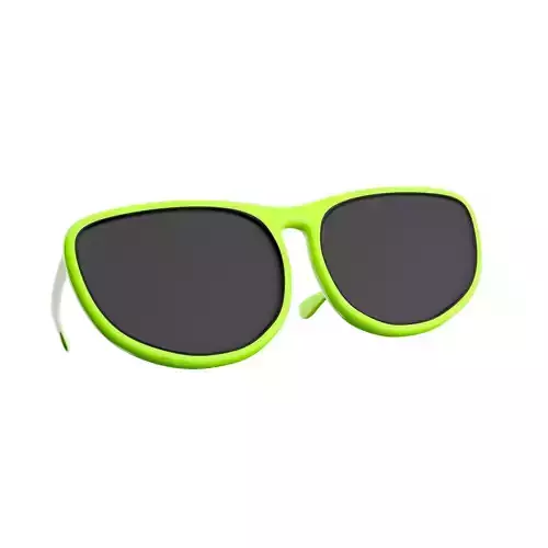 3d 3d  green sunglasses icon