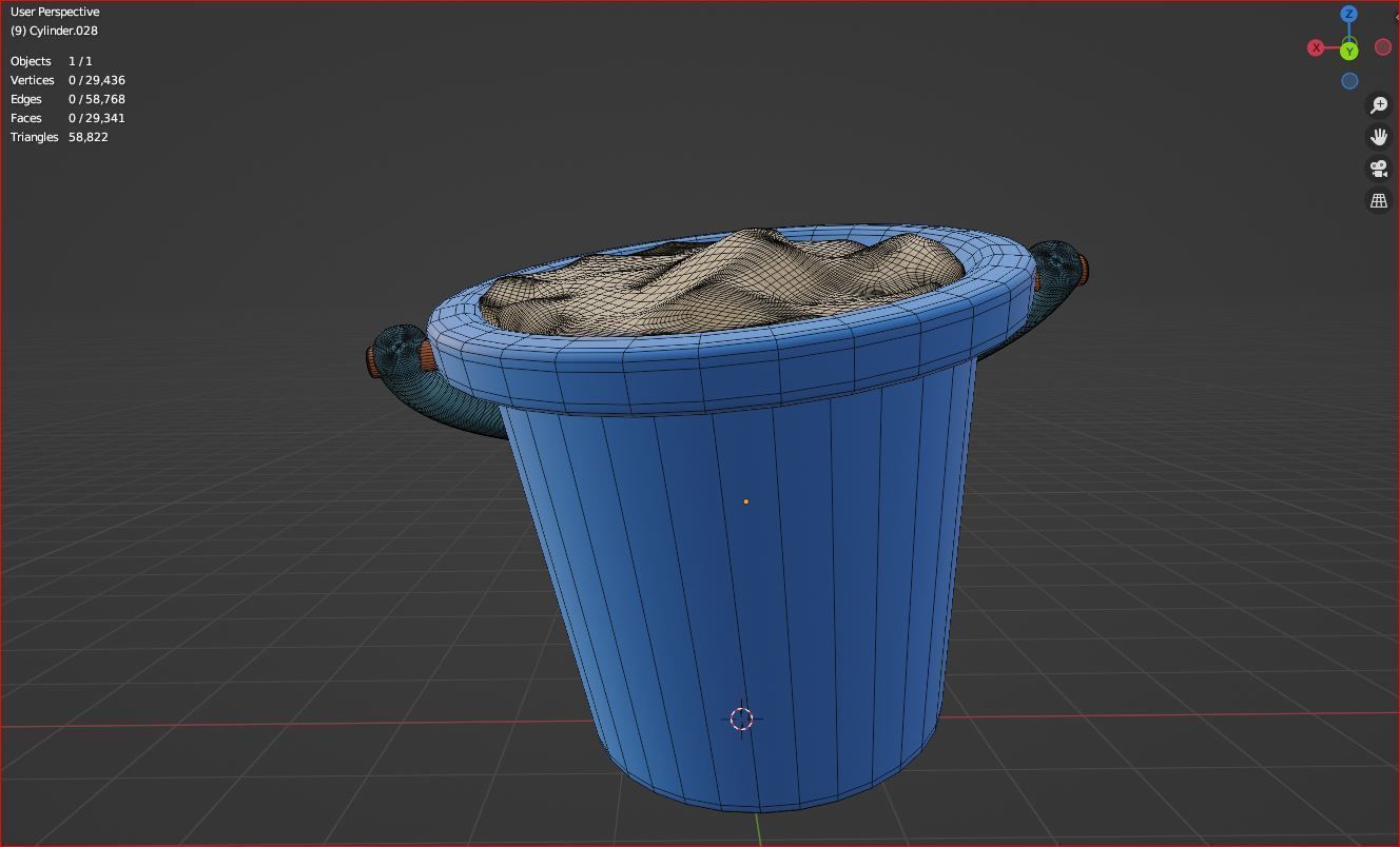 3d Bucket with a sand icon 3D model_6