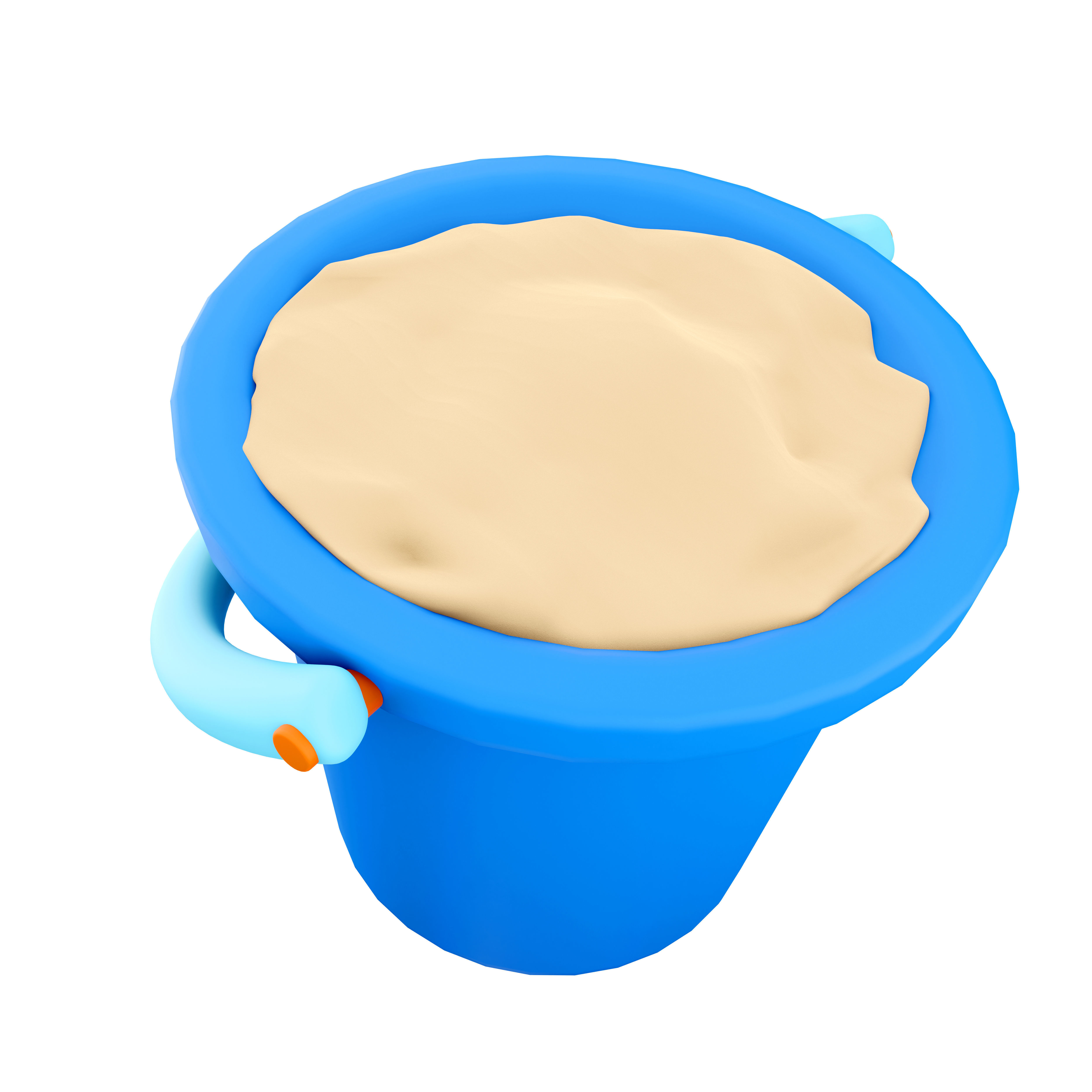 3d Bucket with a sand icon 3D model_2