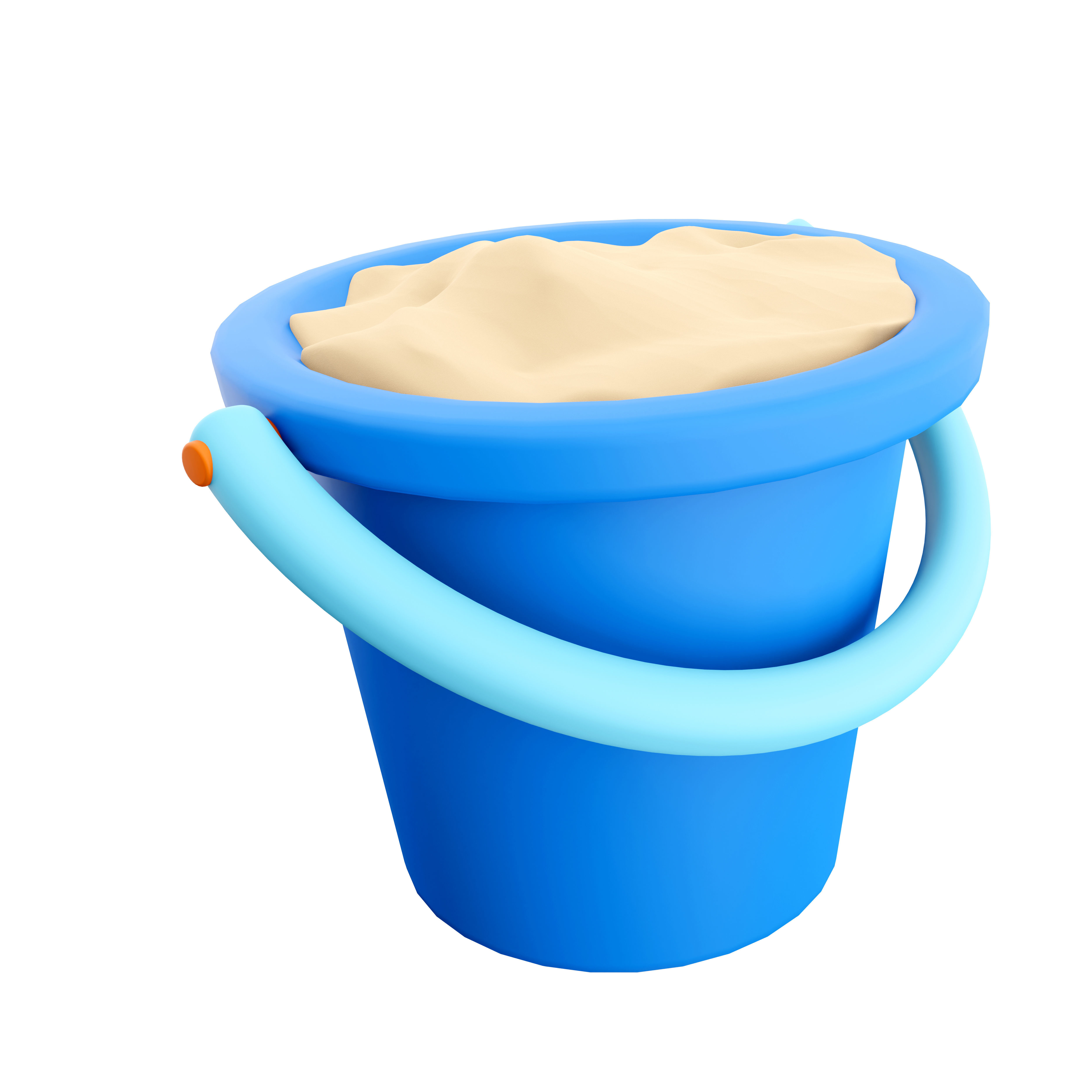 3d Bucket with a sand icon 3D model_3
