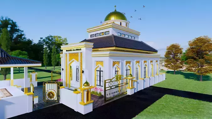 Luxury Islamic Mosque Prayer Room 