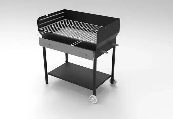 metal garden barbecue 3D model 