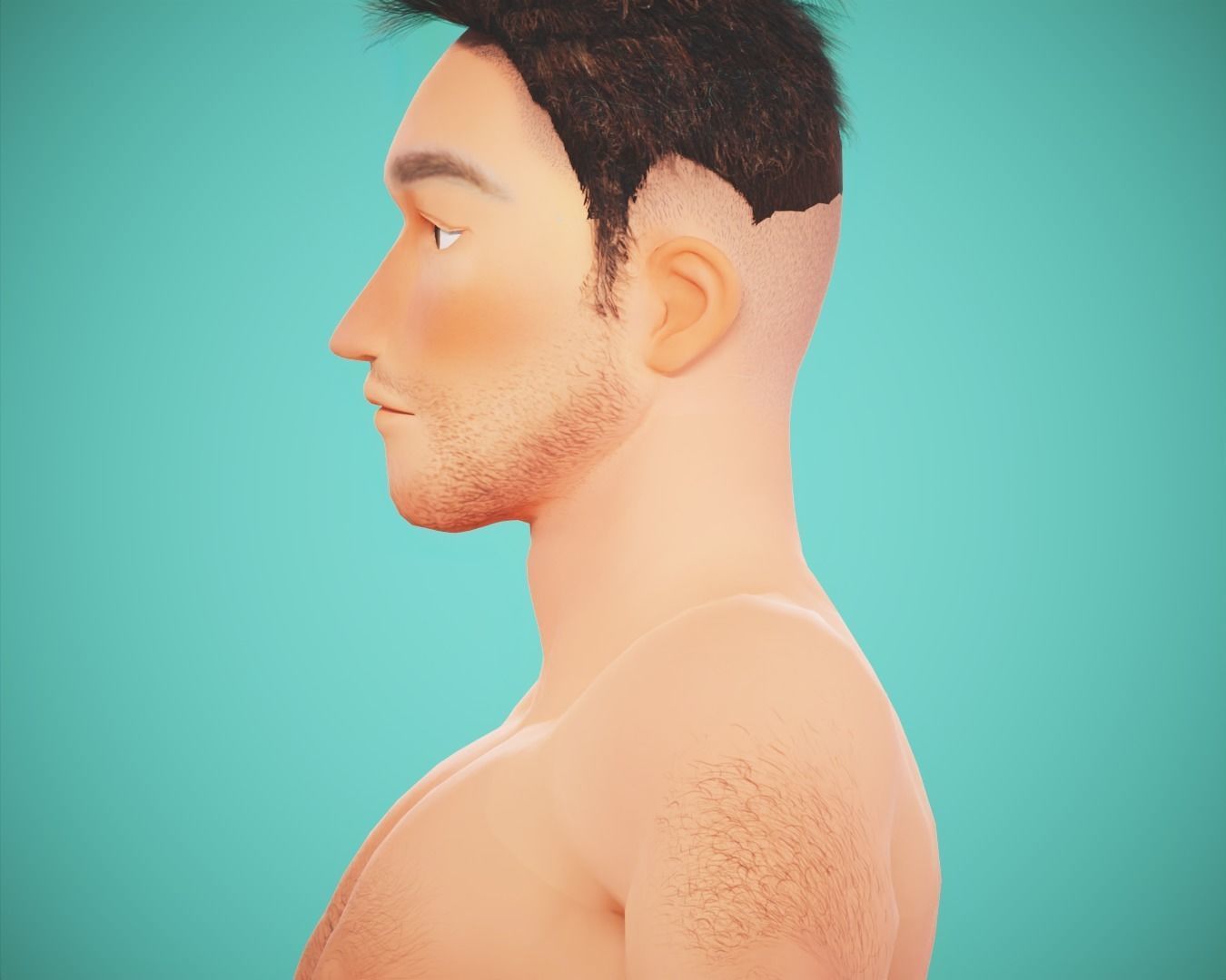 cartoon rigged  boy Low-poly 3D model_5