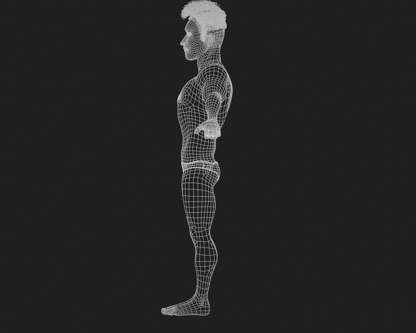 cartoon rigged  boy Low-poly 3D model_9