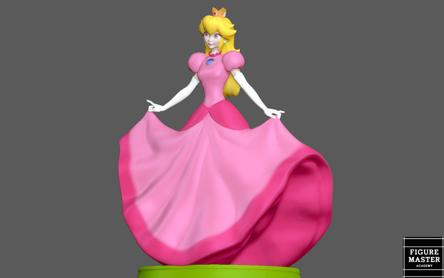 PEACH PRINCESS DISNEY STYLE SUPER MARIO ANIMATION 3D PRINT 3D print model_4
