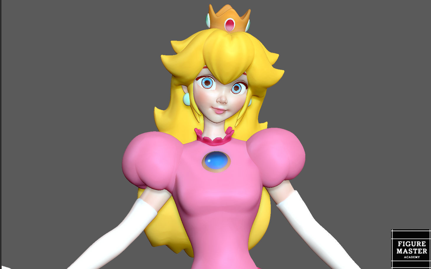 PEACH PRINCESS DISNEY STYLE SUPER MARIO ANIMATION 3D PRINT 3D print model_9