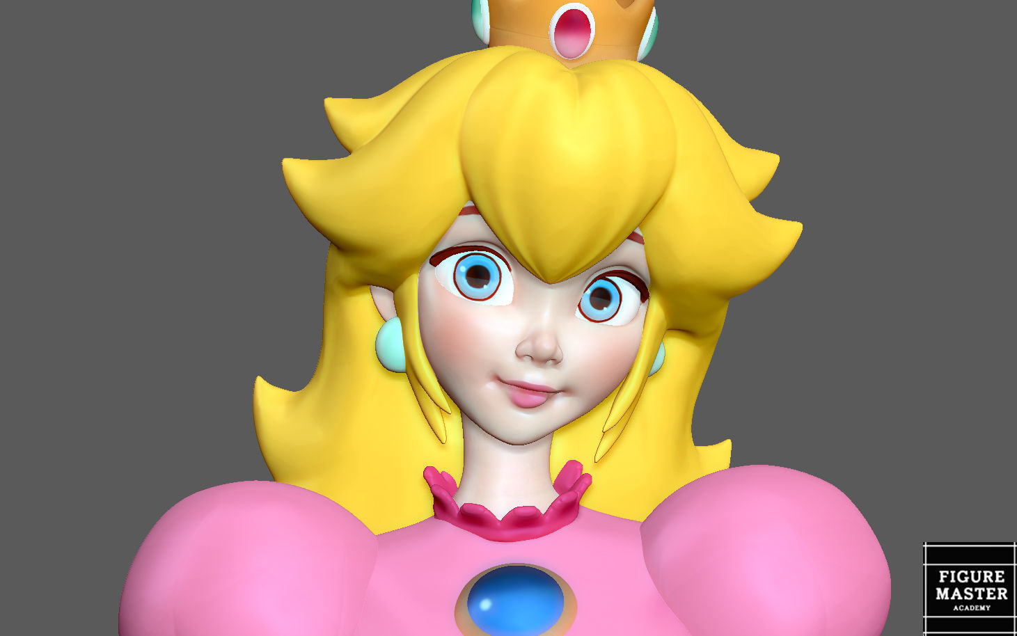 PEACH PRINCESS DISNEY STYLE SUPER MARIO ANIMATION 3D PRINT 3D print model_1