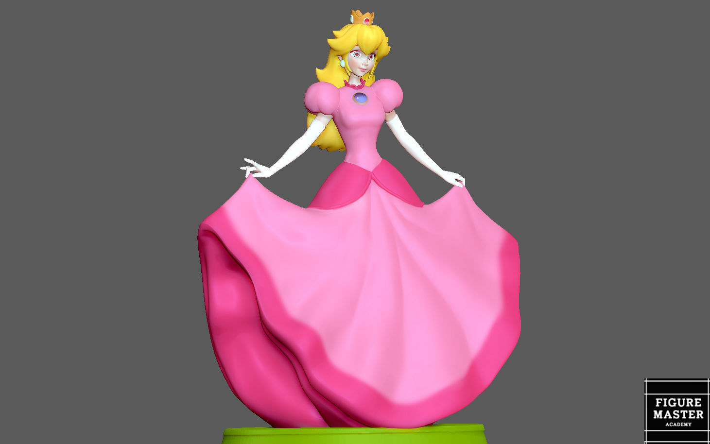 PEACH PRINCESS DISNEY STYLE SUPER MARIO ANIMATION 3D PRINT 3D print model_5