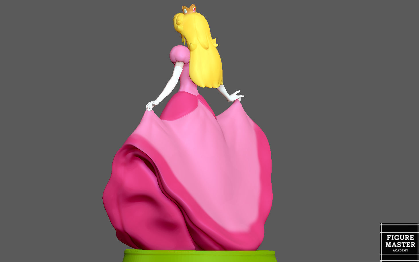 PEACH PRINCESS DISNEY STYLE SUPER MARIO ANIMATION 3D PRINT 3D print model_8