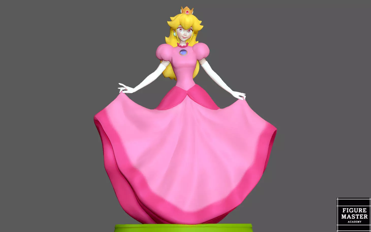 PEACH PRINCESS DISNEY STYLE SUPER MARIO ANIMATION 3D PRINT 3D print model_0