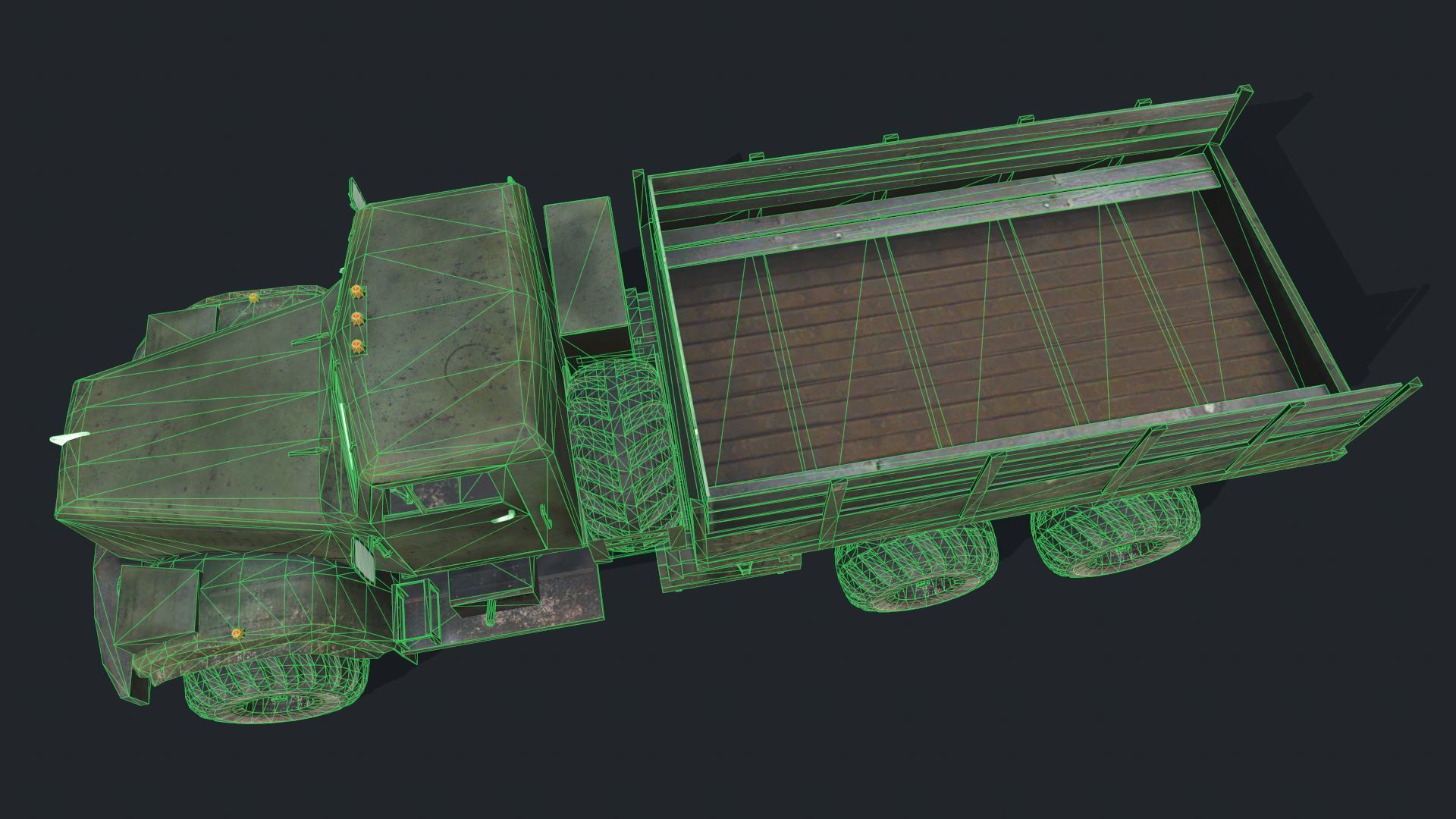KRAZ 255 Low-poly 3D model_6