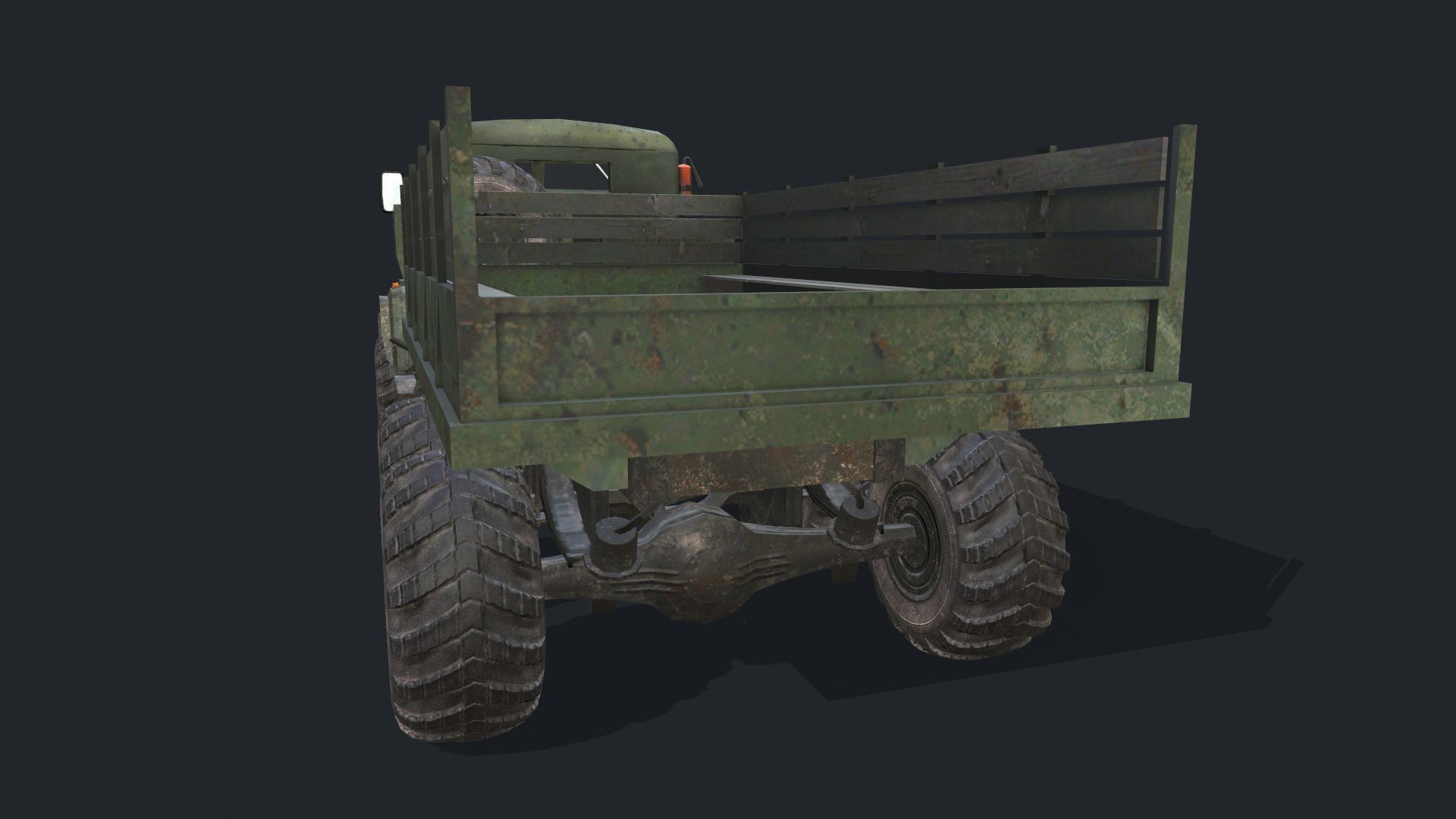 KRAZ 255 Low-poly 3D model_9