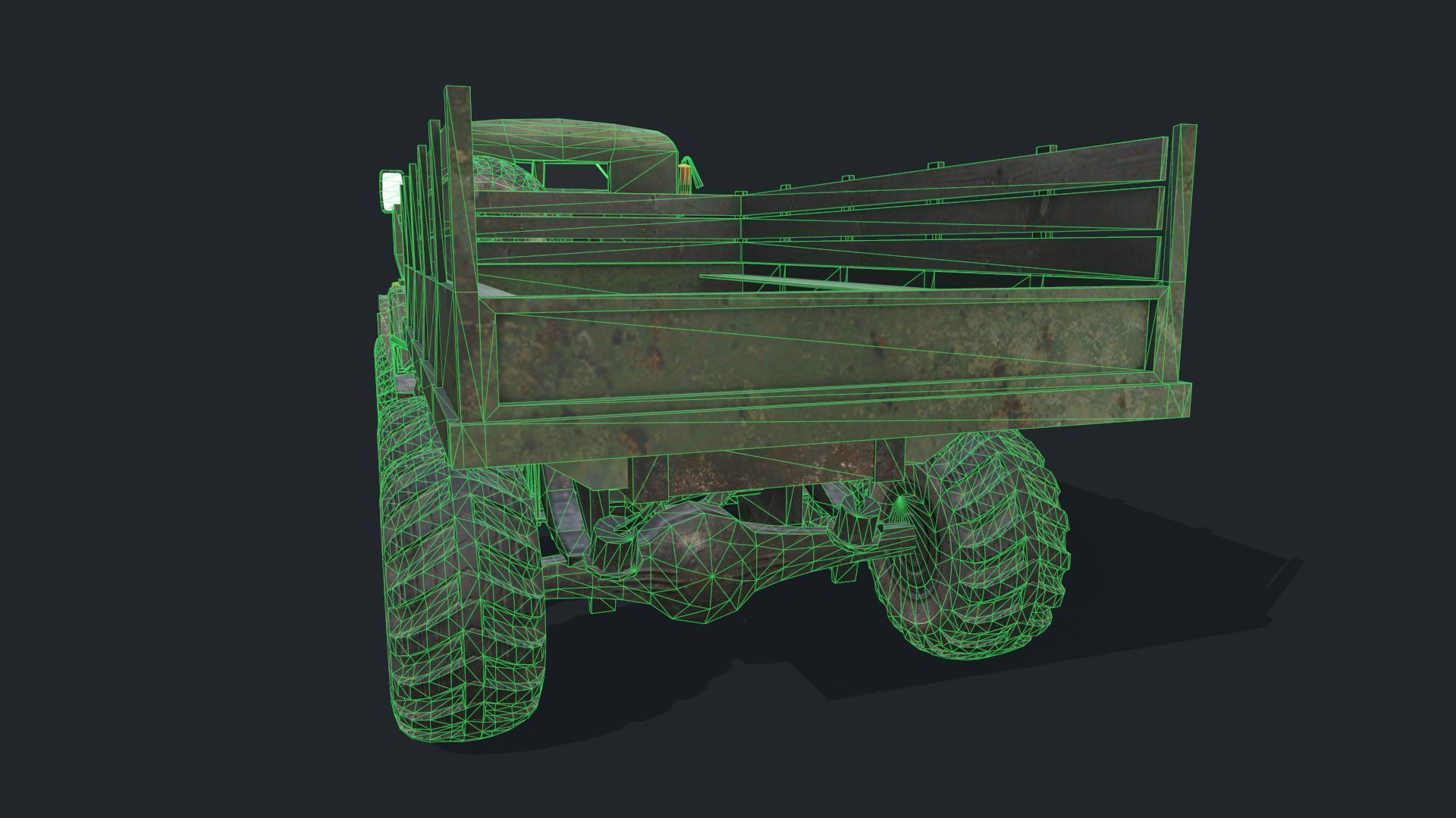 KRAZ 255 Low-poly 3D model_10