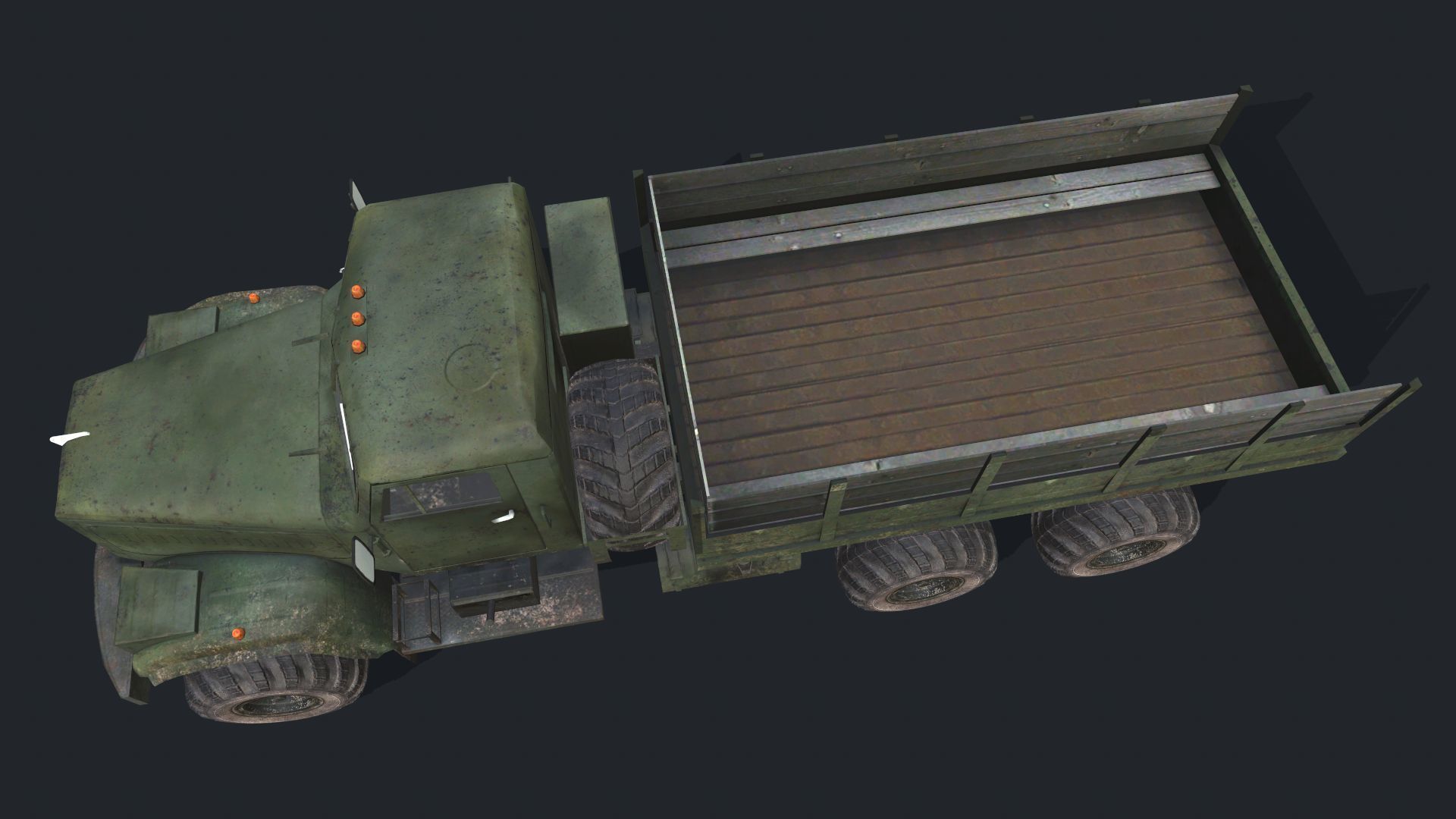 KRAZ 255 Low-poly 3D model_5