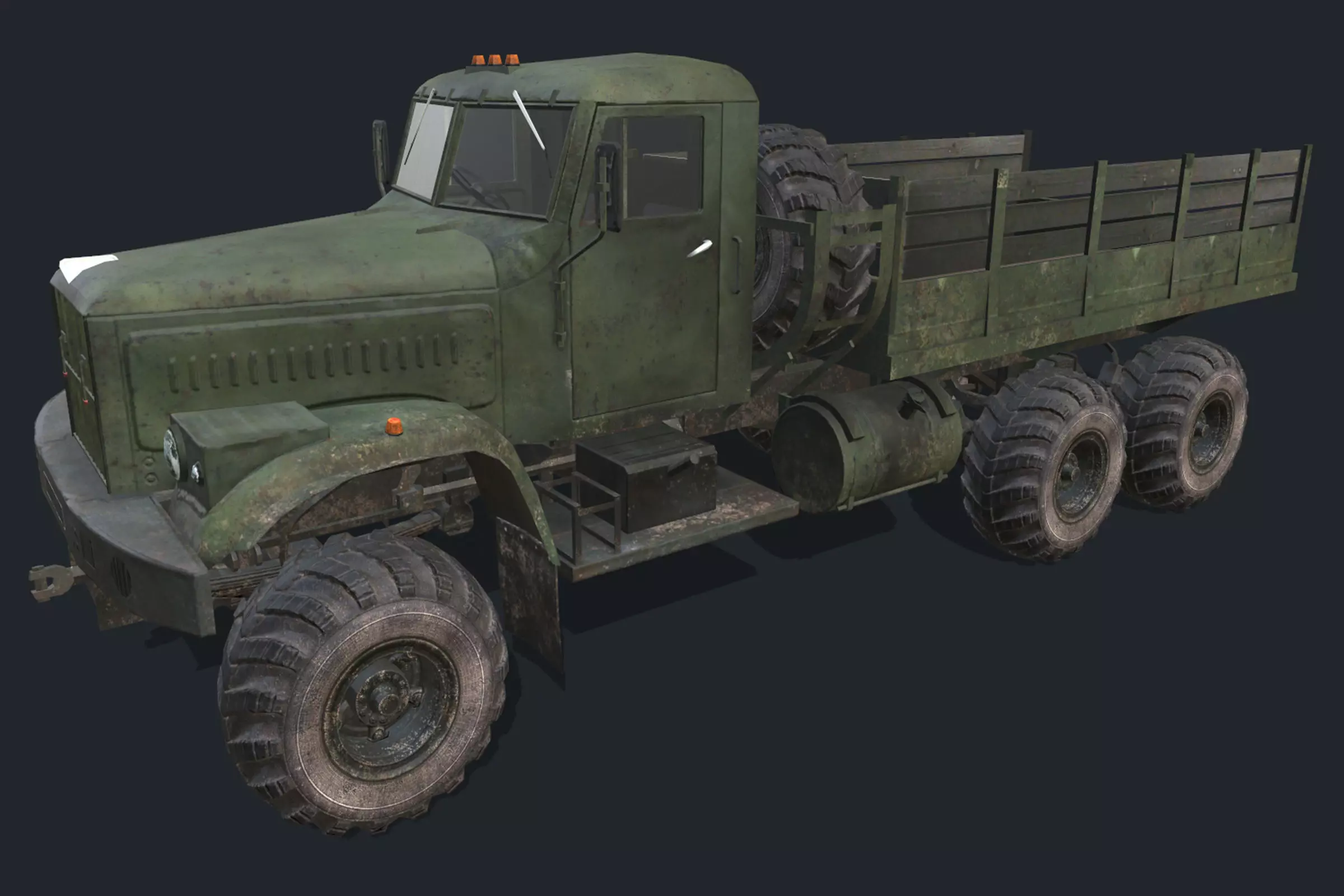 KRAZ 255 Low-poly 3D model_0