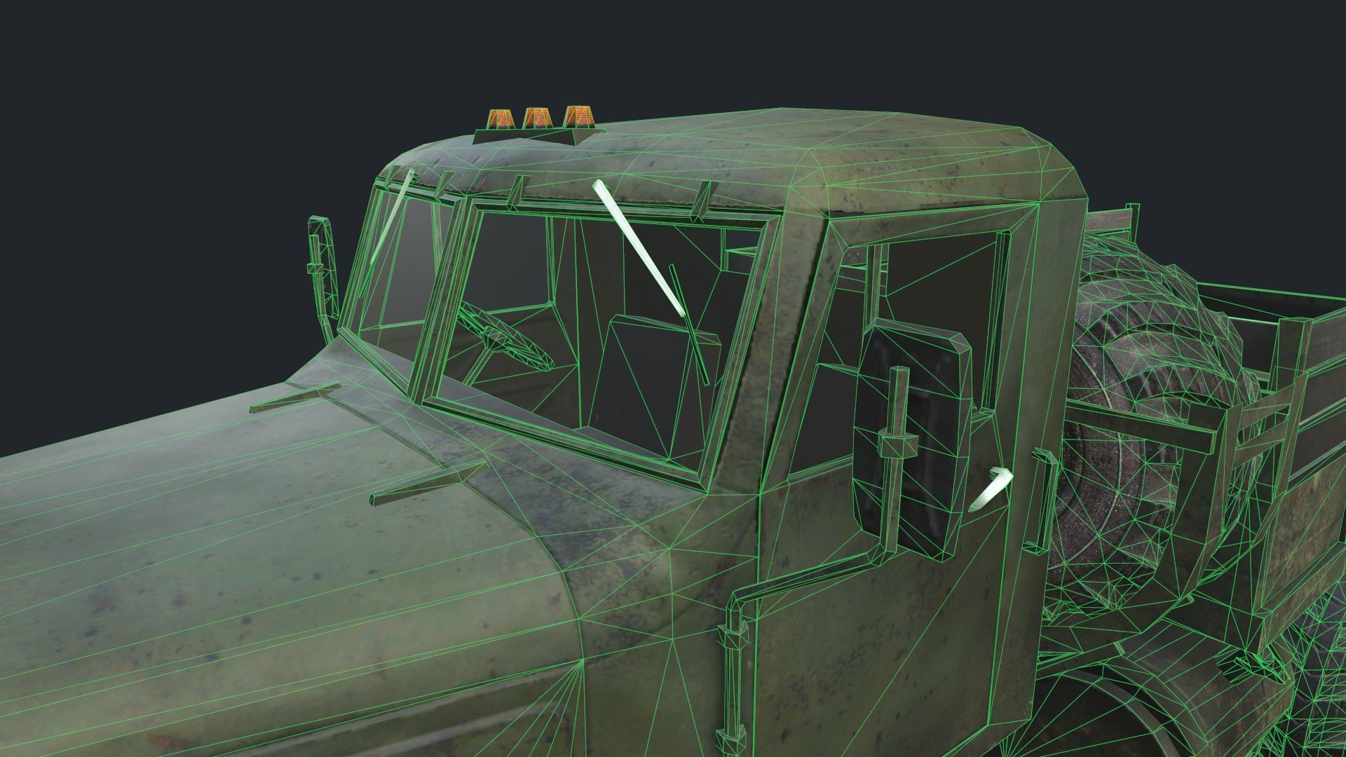 KRAZ 255 Low-poly 3D model_12