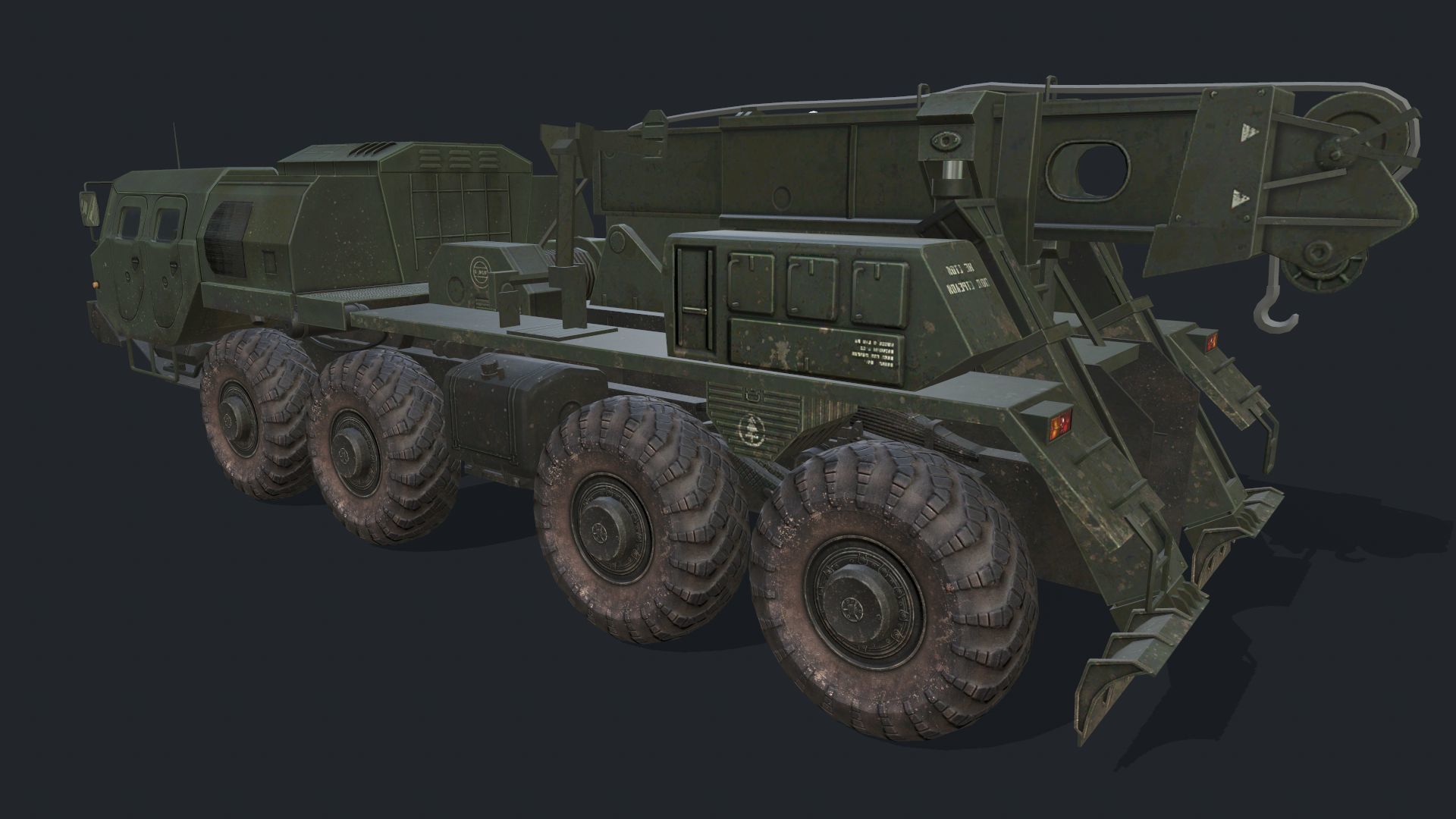 MAZ 7310 Low-poly 3D model_7