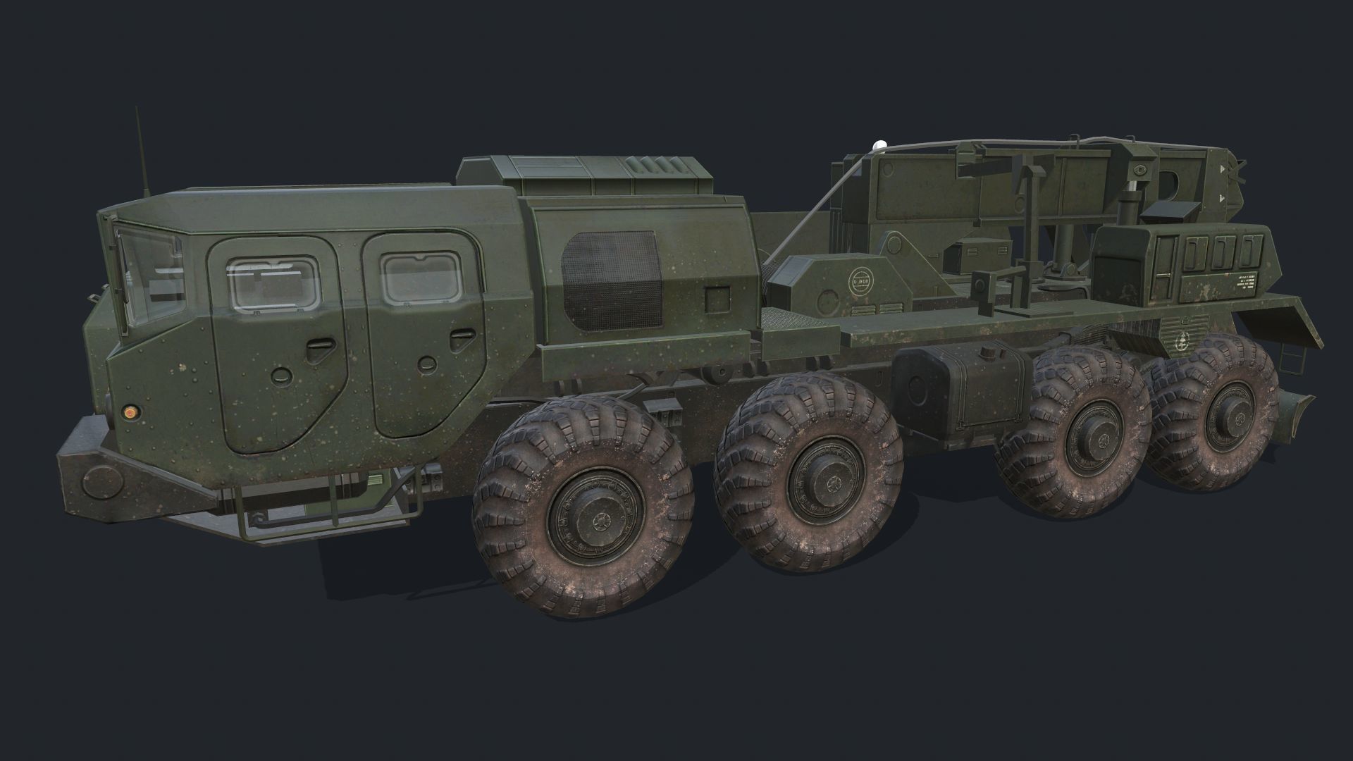 MAZ 7310 Low-poly 3D model_3