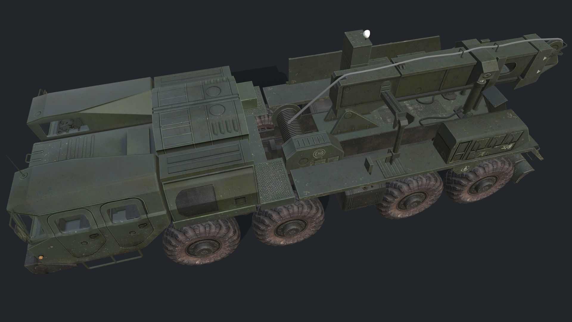 MAZ 7310 Low-poly 3D model_5