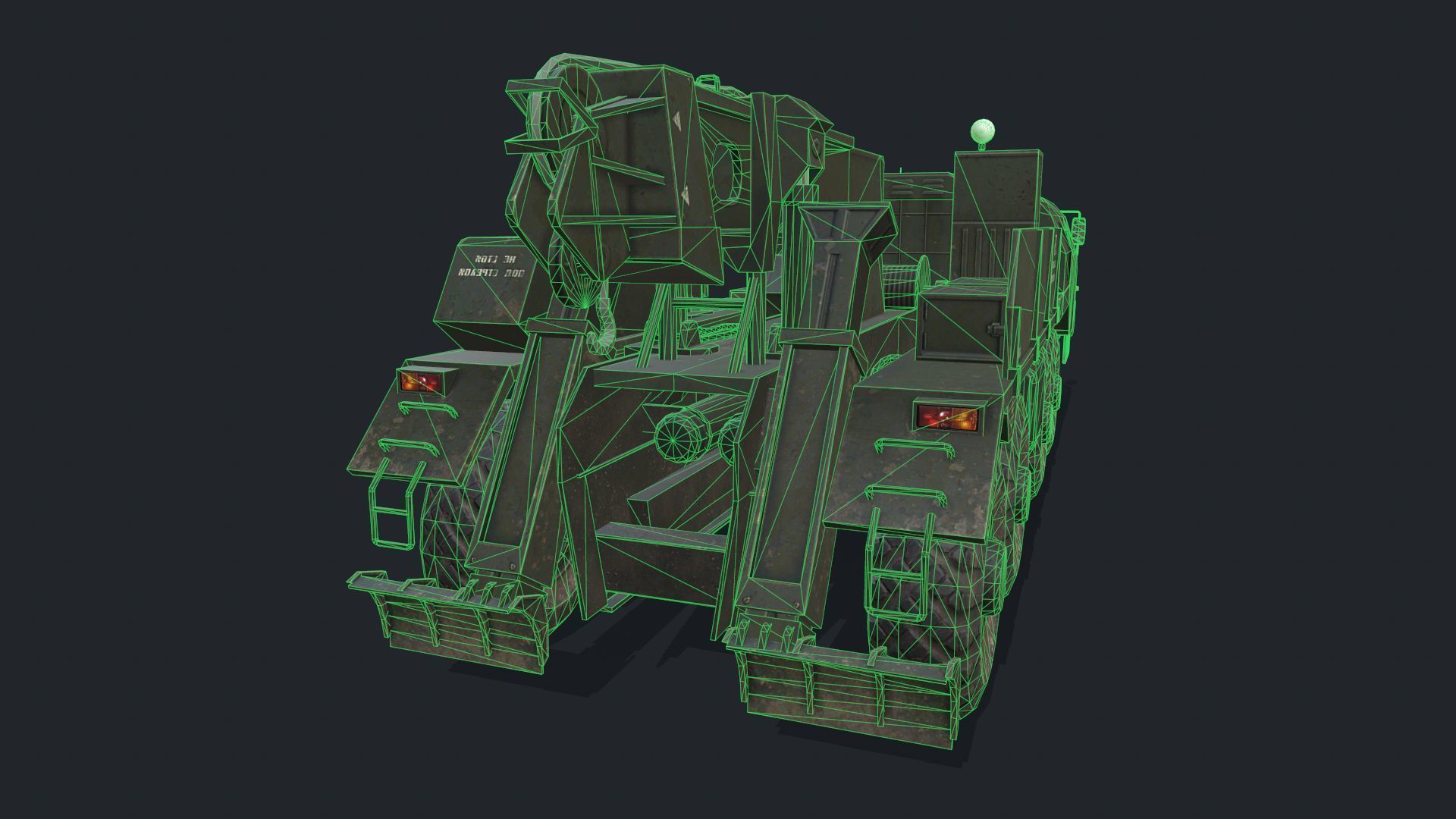 MAZ 7310 Low-poly 3D model_10