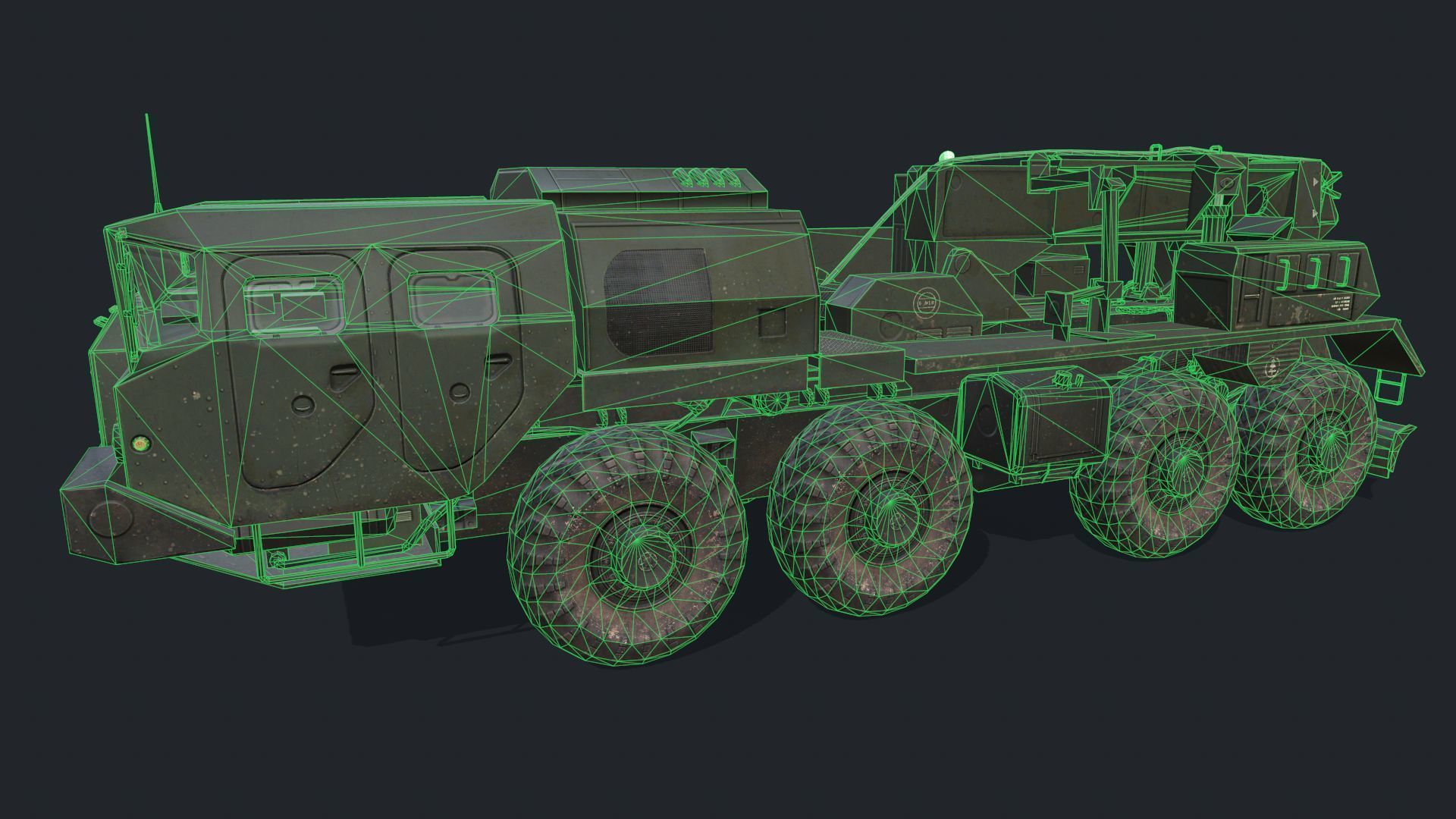 MAZ 7310 Low-poly 3D model_4