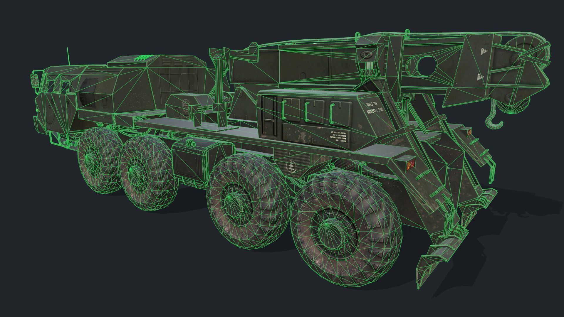 MAZ 7310 Low-poly 3D model_8