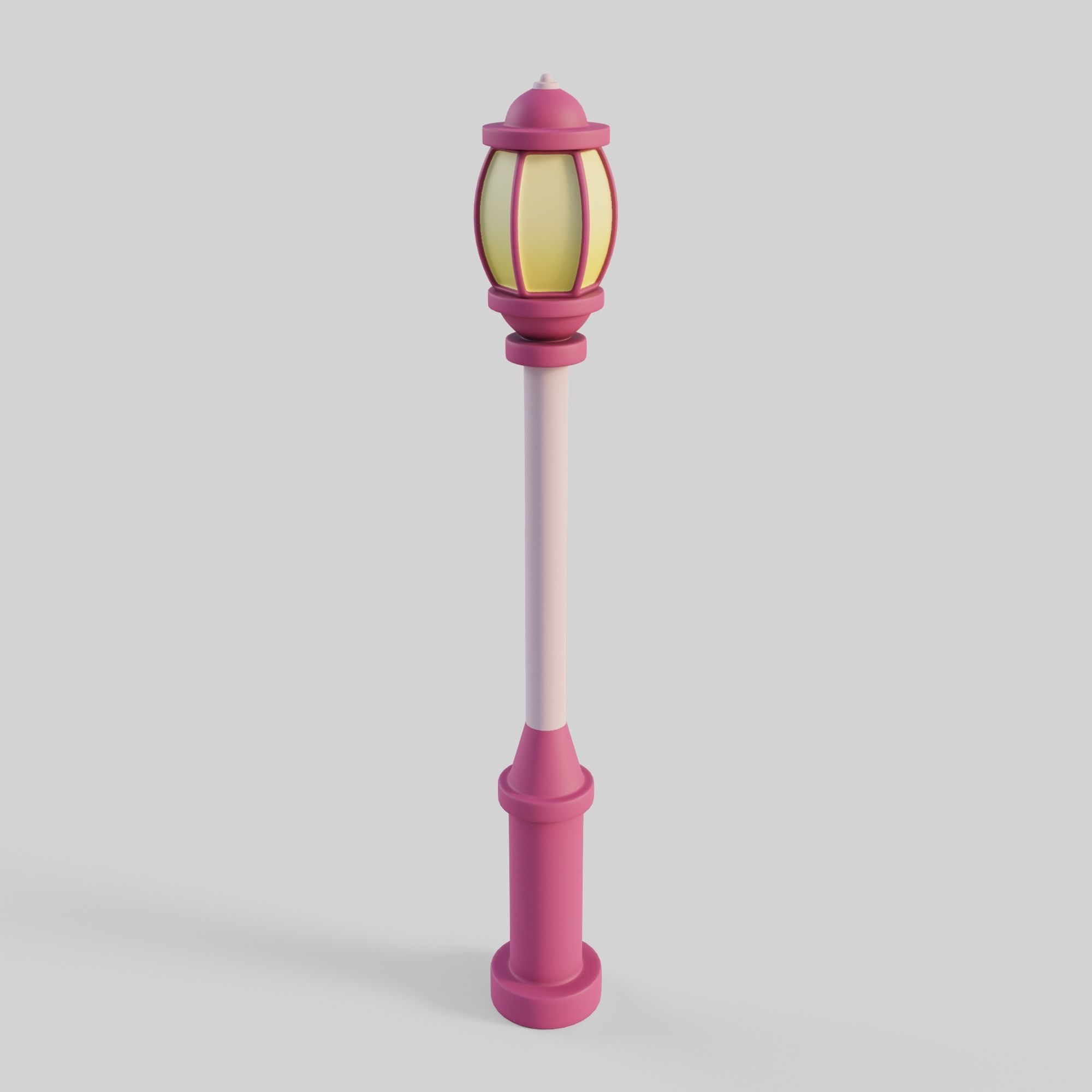 Cartoon Street Lights Collection Low-poly 3D model_10