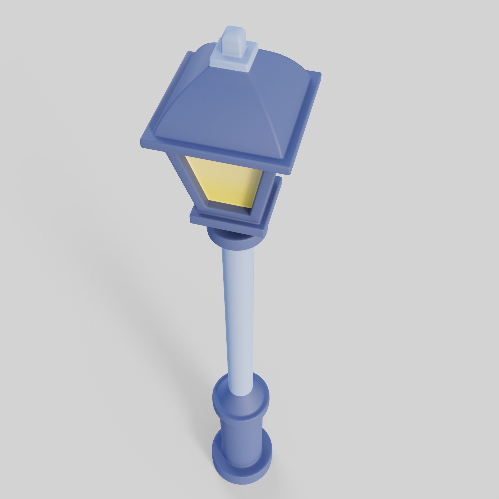 Cartoon Street Lights Collection Low-poly 3D model_3