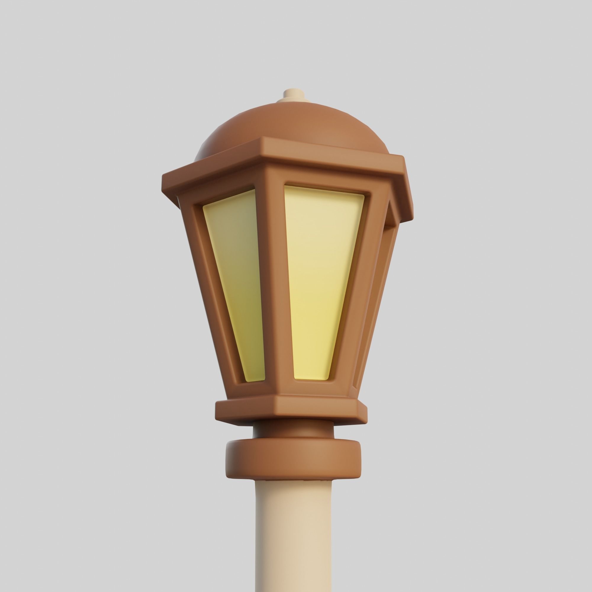 Cartoon Street Lights Collection Low-poly 3D model_8