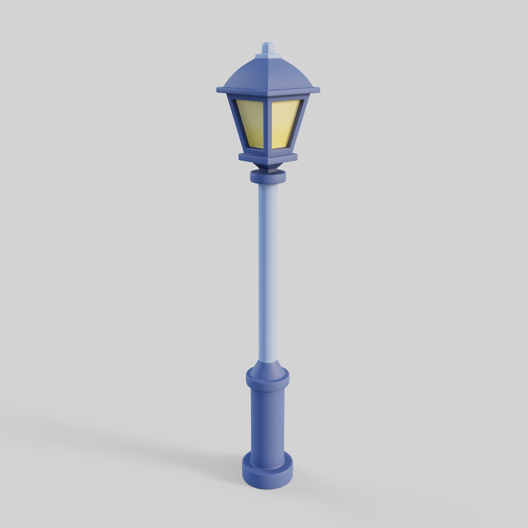 Cartoon Street Lights Collection Low-poly 3D model_2