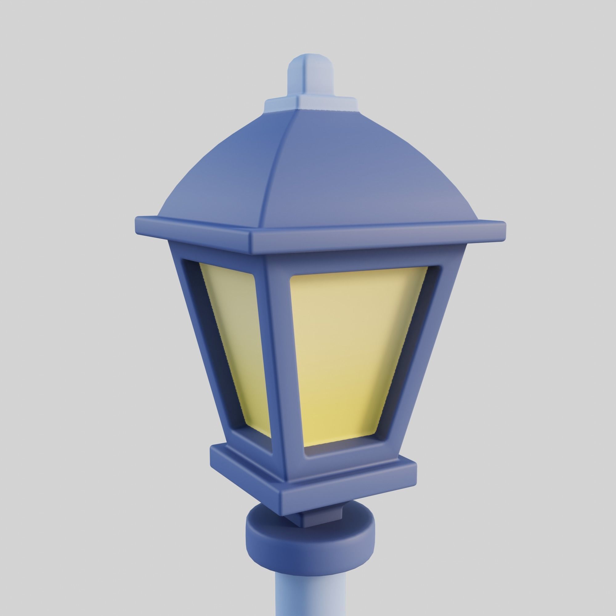 Cartoon Street Lights Collection Low-poly 3D model_4