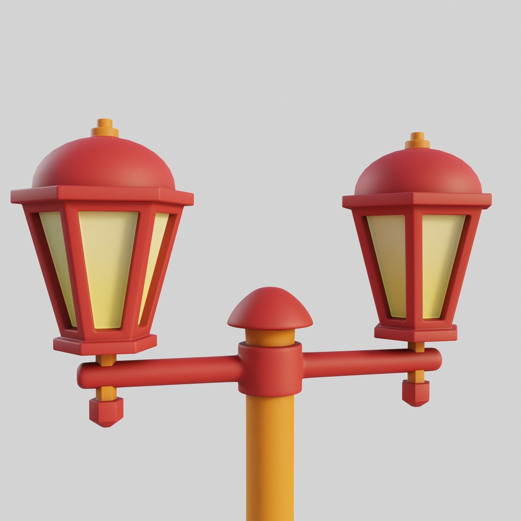 Cartoon Street Lights Collection Low-poly 3D model_32