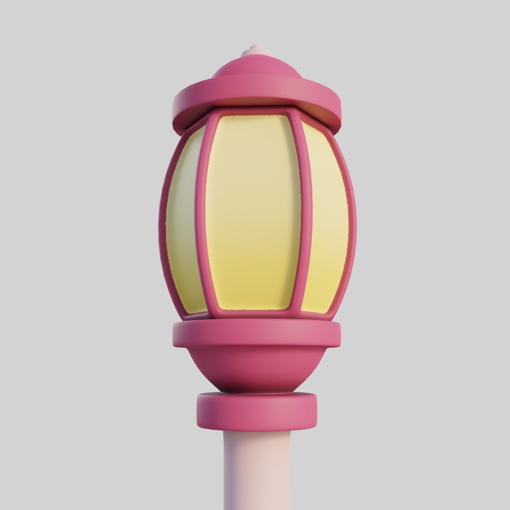 Cartoon Street Lights Collection Low-poly 3D model_12