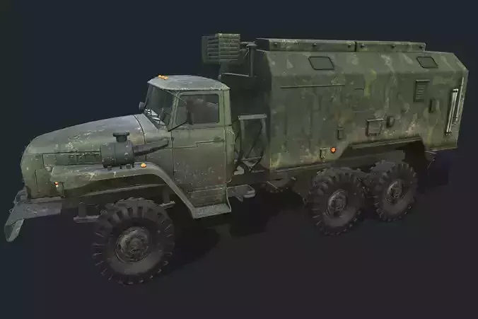 URAL 4320 Low-poly 3D model