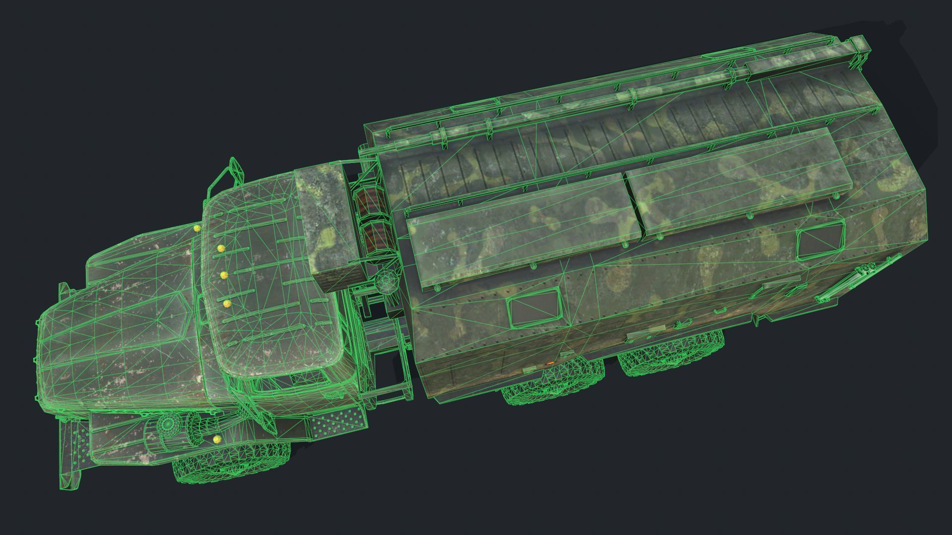 URAL 4320 Low-poly 3D model_8