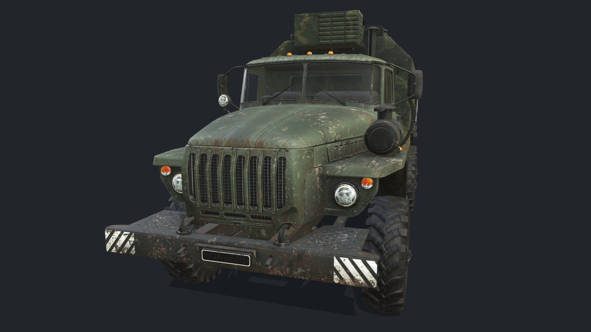 URAL 4320 Low-poly 3D model_3