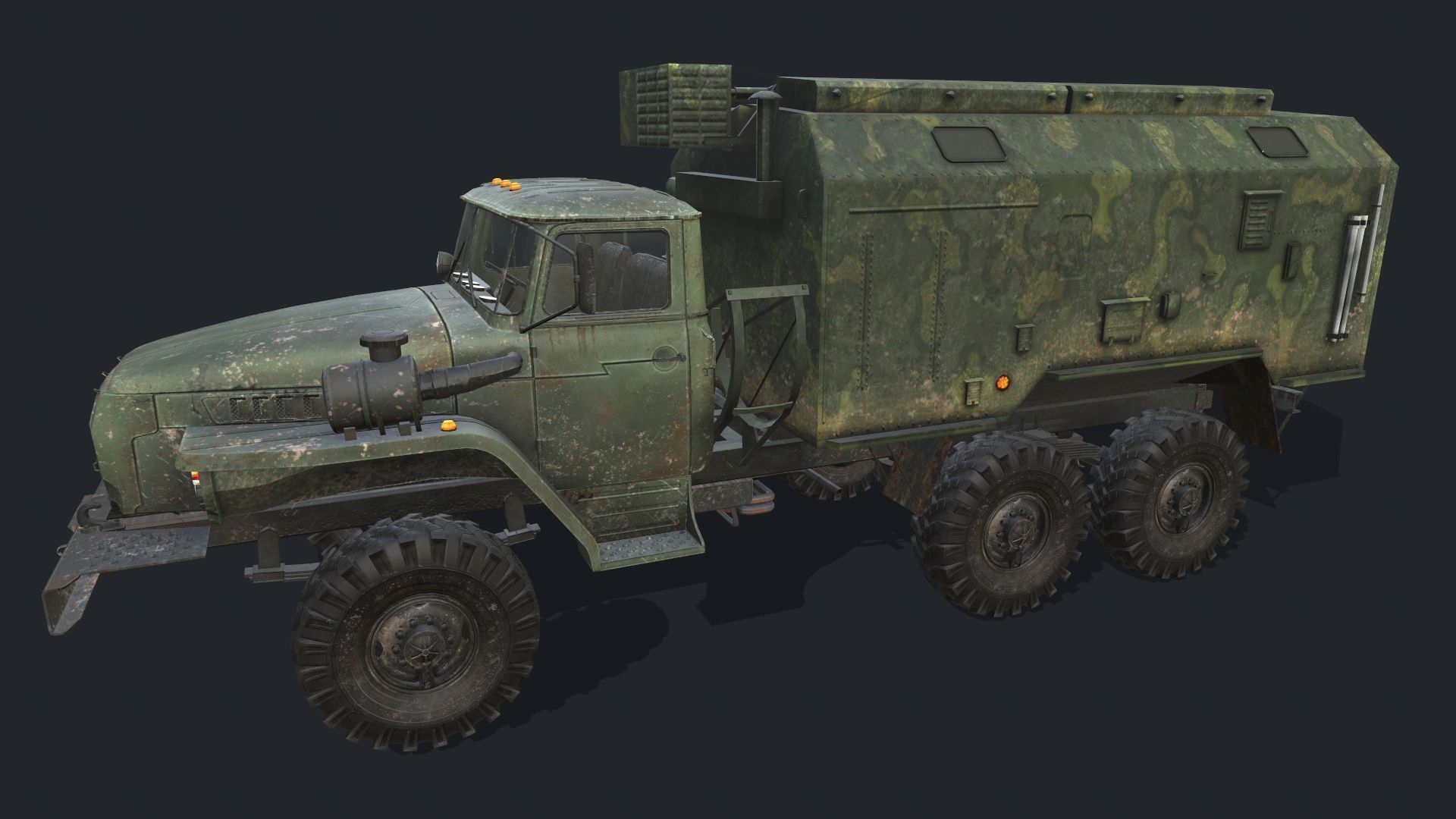 URAL 4320 Low-poly 3D model_1