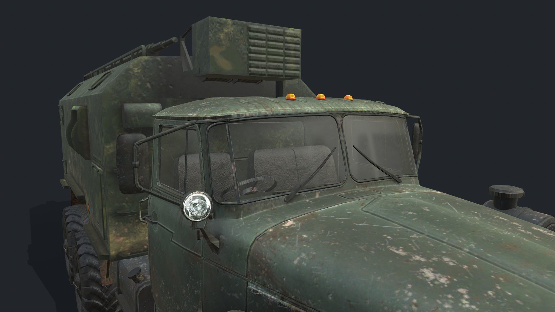 URAL 4320 Low-poly 3D model_5